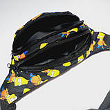 Поясна сумка бананка для хлопчика текстильна яскравий принт симпсони, фото 4