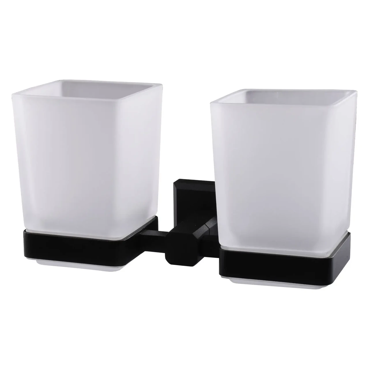 Стакан для зубних щіток подвійний TOPAZ TКВ 9928A-BL чорний, фото 1