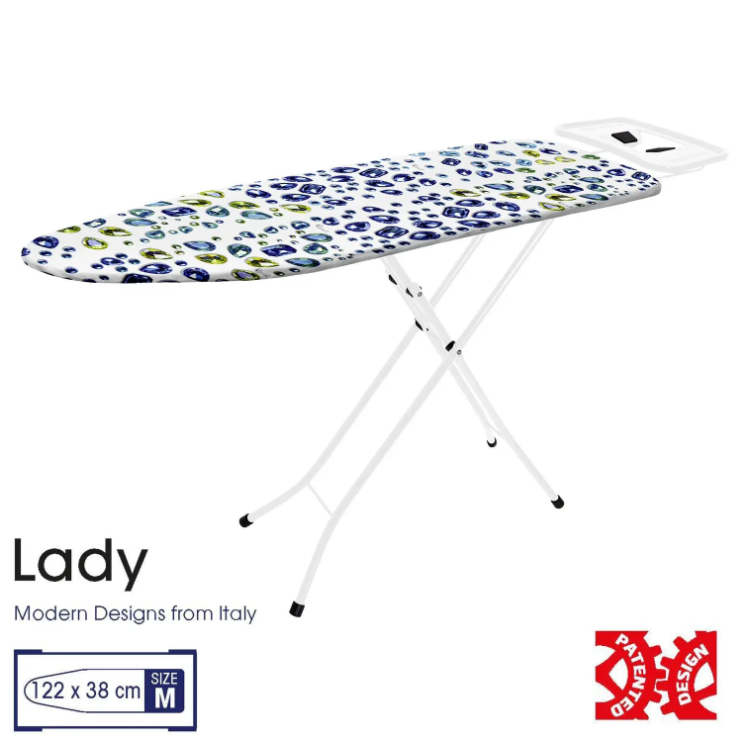 Прасувальна Розкладна Дошка для прасування Casa Si Lady 122x38 White/Blue Crystals (CS93574R267) Австрія