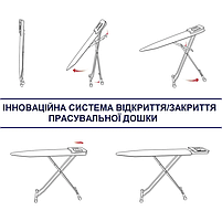 Прасувальна Розкладна Дошка для прасування Casa Si Lady 122x38 White/Blue Crystals (CS93574R267) Австрія, фото 5
