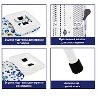 Прасувальна Розкладна Дошка для прасування Casa Si Lady 122x38 White/Blue Crystals (CS93574R267) Австрія, фото 7