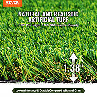 VEVOR 3x5ft штучний газон зелений килимовий килим з підробленим дерном в / на відкритому повітрі пейзаж