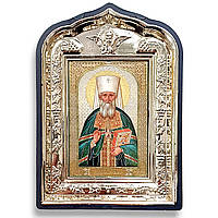 Икона Макарий святитель, митрополит Московский и Коломенский, лик 6х9, в пластиковой черной рамке