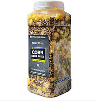 Кукуруза World4Carp с зернами Конопли готовая для рыбалки Corn&Hemp Seeds 1 л