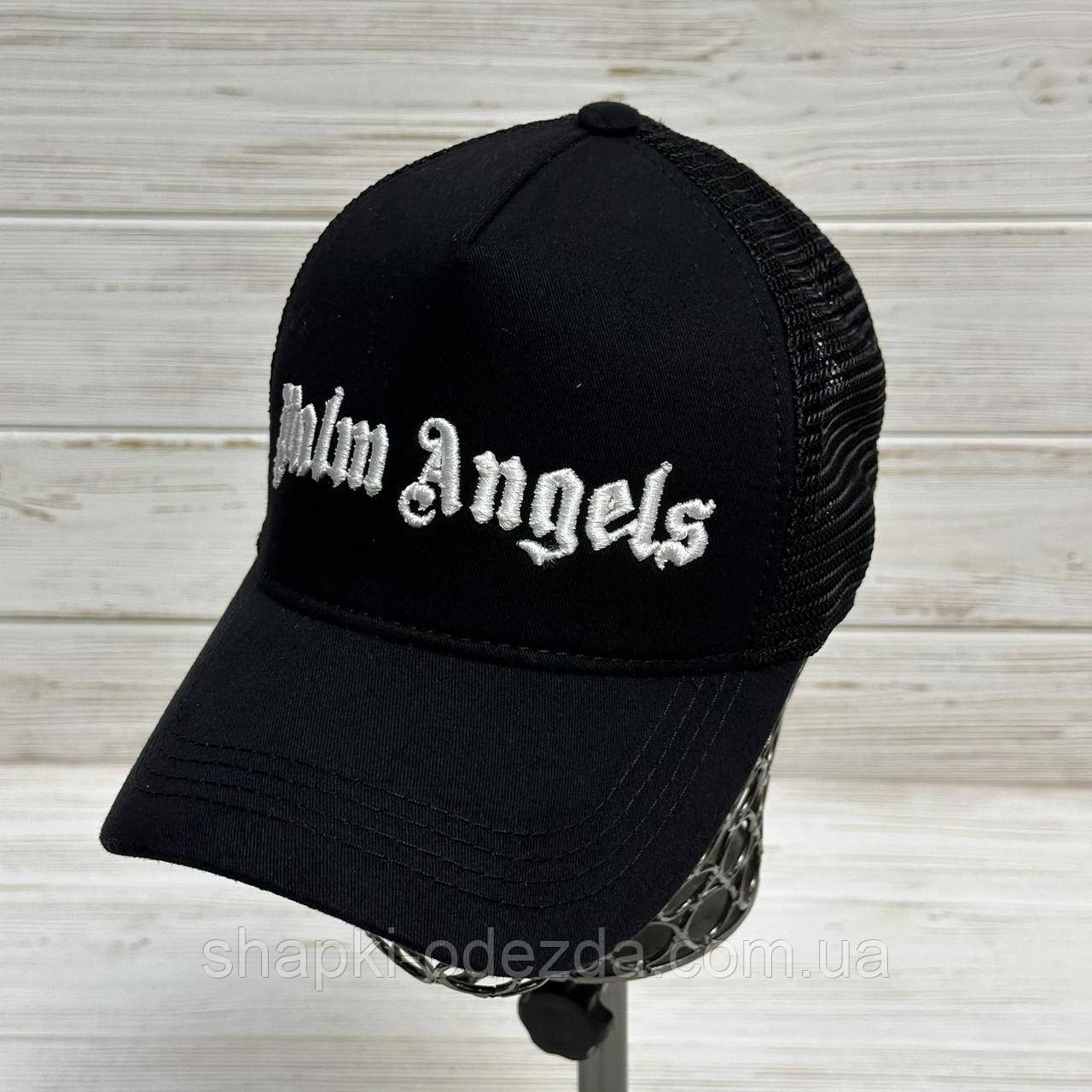 Літні кепки-тракер із сіткою чорні Оптом "Palm Angels"