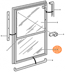 Стекло дверное верхнее Volvo L60D 11704709