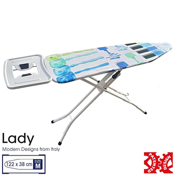 Прасувальна Розкладна Дошка для прасування Casa Si Lady 122x38 White/Blue Laquer (CS93574R267) Австрія