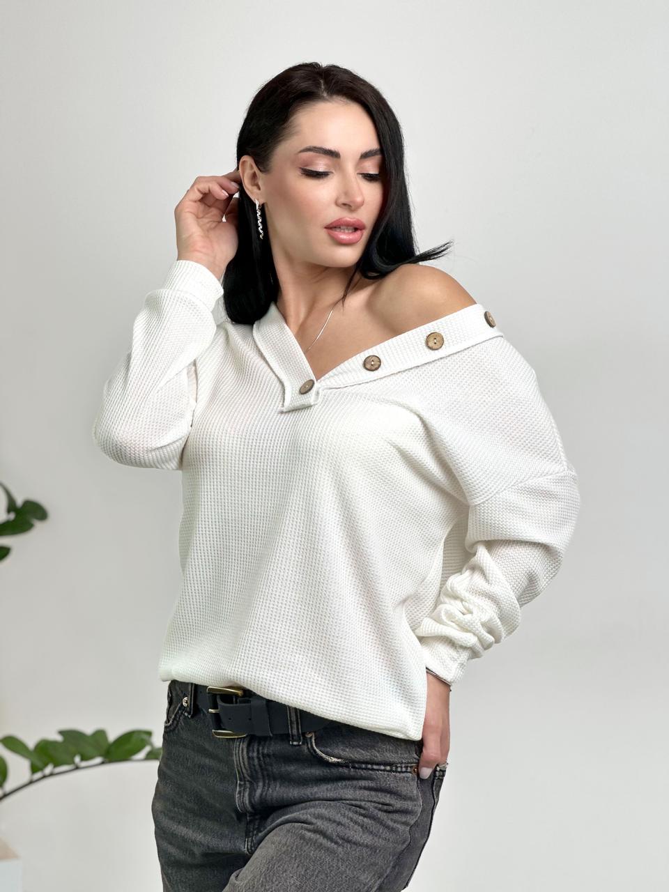 Жіночий пуловер з гудзиками "Pearl" оптом | Норма, фото 1