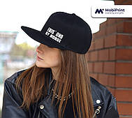 Кепка Snapback з принтом Ebis` ono by horse Чорний