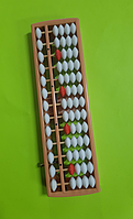 Соробан Soroban Абакус Abacus Японские счеты ( 13 рядов ) С КНОПКОЙ белые косточки УЦЕНКА m006