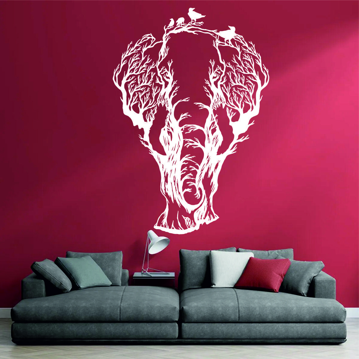 Трафарет для фарбування, Слон, одноразовий із самоклеючої плівки 140 х 95 см