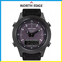 Часы стрелочные наручные с компасом многофункциональные мужские часы электронные на солнечной батарее Evoque