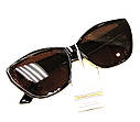 Сонцезахисні окуляри жіночі стильні коричневі поляризована лінза, фото 2