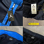 Чоловічий спортивний костюм Jordan Анорак + Штани чорний з синім Комплект Джордан із плащівки весняний, фото 6