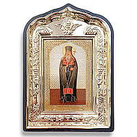 Икона Паисий Величковский святой преподобный, лик 6х9, в пластиковой черной рамке