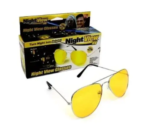 Жовті окуляри для водіїв нічного бачення Night View Glasses / Антивідблискові окуляри для водіїв М 425