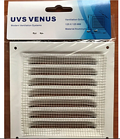 Вентиляционная решетка "UVS VENUS" MVR 125 W (белая) 125х125 мм металлическая   М 992