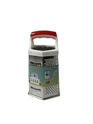 Тертка металева кухонна із пластиковою ручкою "Слайс" 19 см Helios 7434