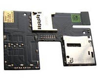 Коннектор SIM HTC Desire 500 с коннектором карты памяти на шлейфе (PRC)