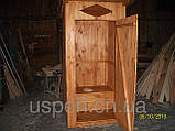 Туалетна кабіна дерев'яна із сидінням, фото 2