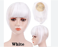 Накладная челка на клипсах, белая hair bang b7 White М 1310