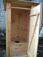 Туалетна кабінка під вигрібну яму дерев'яна із сидінням