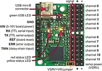 12-канальний сервопривід Mini Maestro USB - Pololu 1352