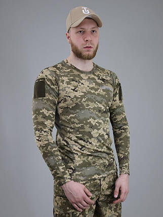 Тактичний лонгслів ULTIMATUM Tactical Піксель, чоловіча камуфляжна армійська футболка з рукавом, фото 2