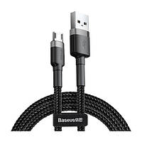 Дата-кабель Baseus Cafule CAMKLF-BG1 1m USB (тато) - microUSB (тато) Black Gray 2.4A