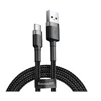 Дата-кабель Baseus Cafule CATKLF-CG1 2m USB (тато) - USB Type C (тато) Black Gray 2A