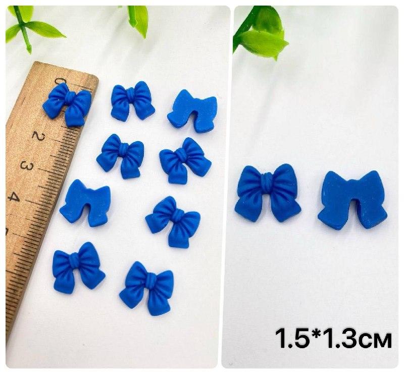 Кабошони / Серединки для бантиків / Упаковка - 5шт / Бантик Синій, фото 1