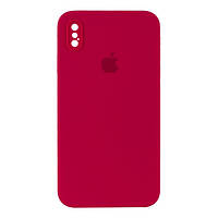 Чехол-накладка EpiK Silicone Case Square Full Camera Protective (AA) для iPhone XS Red