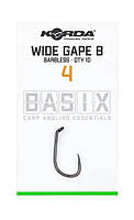 Коропові гачки безбороді Korda Basix Wide Gape Hook Barbless #4