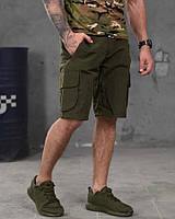 Тактические шорты олива 5.11 tactical, военные шорты хаки зсу с карманами, шорты рип-стоп олива gd833