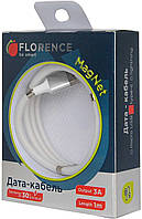 Дата-кабель Florence MagNet FL-2202-WT 1m USB (тато) - USB Type C (тато) White
