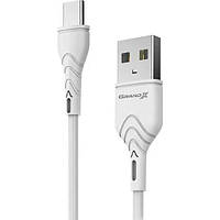 Дата-кабель Grand-X PC-03W 1m USB (тато) - USB Type C (тато) White