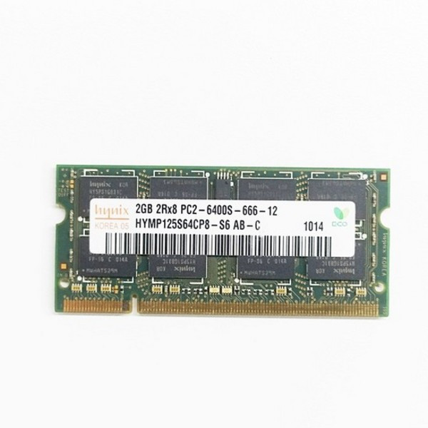 Оперативна память SODIMM Hynix 2Rx8 PC2-6400S-666-12 2Gb DDR2 800MHz HYMP125S64CP8-S6 AB-C (Оригінал з розбору) (Вживаний)