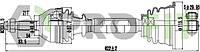 Полуось в сборе левая Рено Клио 1998-, Кенго 1997- PROFIT
