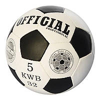 Мяч футбольный OFFICIAL 2500-200 размер 5, ПУ, 32 панели, ручная работа, 420-430г, 3 цвета, кул.