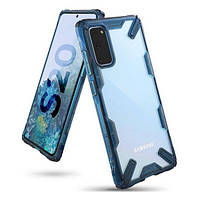 Чехол-накладка Ringke Fusion X для Samsung Galaxy G980 S20 Blue