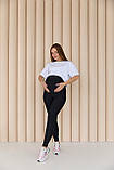 Зручні лосини для вагітних в рубчик Мodena розмір 4XL (54) Lullababe Чорний, фото 2