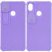 Чохол-накладка EpiK Camshield TPU для Tecno Pop 3 Lilac зі шторкою для камери