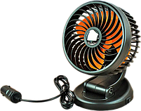 Одинарный автомобильный вентилятор от прикуривателя 12 вольт (две скорости) Ø-13см, фото 2