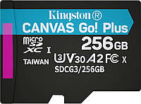 Карта памяті Kingston Canvas Go! Plus SDCG3/256GB 256GB microSDXC З адаптером Class 10 UHS-I U3 V30 A2