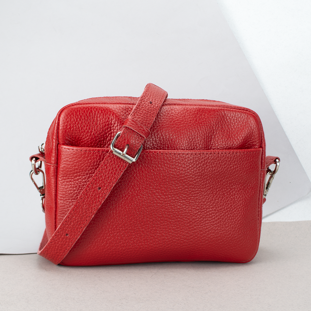 Сумка жіноча шкіряна червона Handycover S460 кросбоді через плече, фото 1