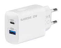Адаптер питания для телефона Glasscove TC-012APQ20 White (USB, Type C 3A 20W (00554) )