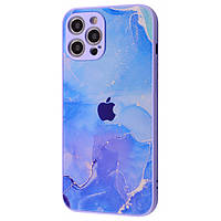 Чехол-накладка Infinity Marble Clouds для iPhone 12 Pro Blue