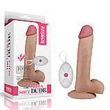 Фалоімітатор реалістичний The Ultra Soft Dude Vibrating 9, фото 9