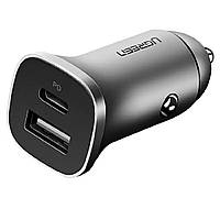 Автомобільний зарядний пристрій UGREEN CD130 Dual USB Car Charger (Space Gray) (UGR-30780)