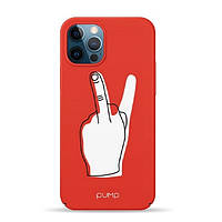 Чехол-накладка Pump Tender Touch Case для iPhone 12/12 Pro Red Middle Finger